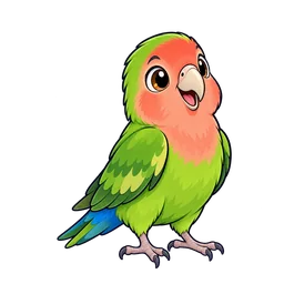 Ilustração de Agapornis roseicollis