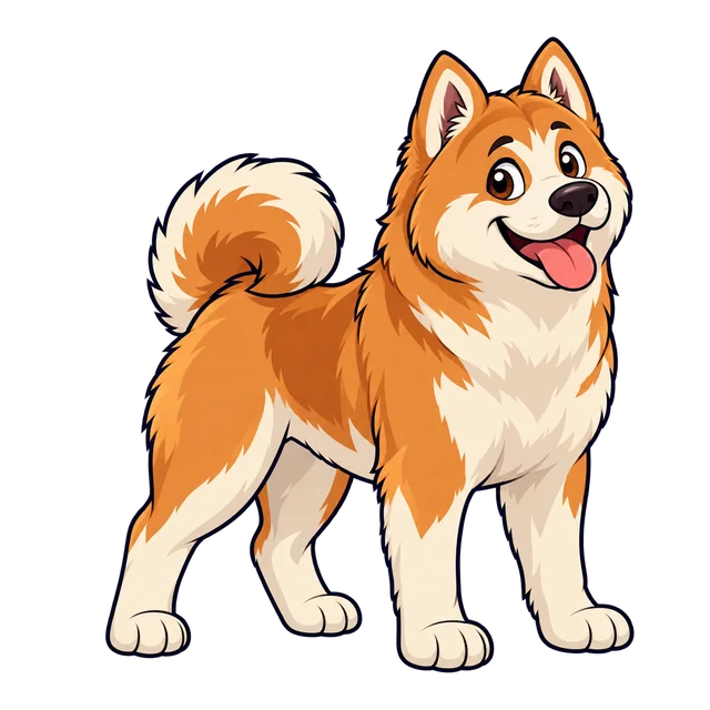 Ilustração de Akita Inu