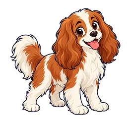 Ilustração de Cavalier King Charles Spaniel