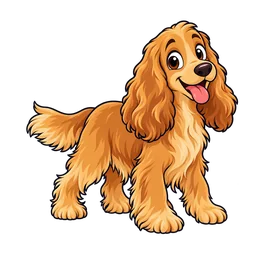 Ilustração de Cocker Spaniel Inglês