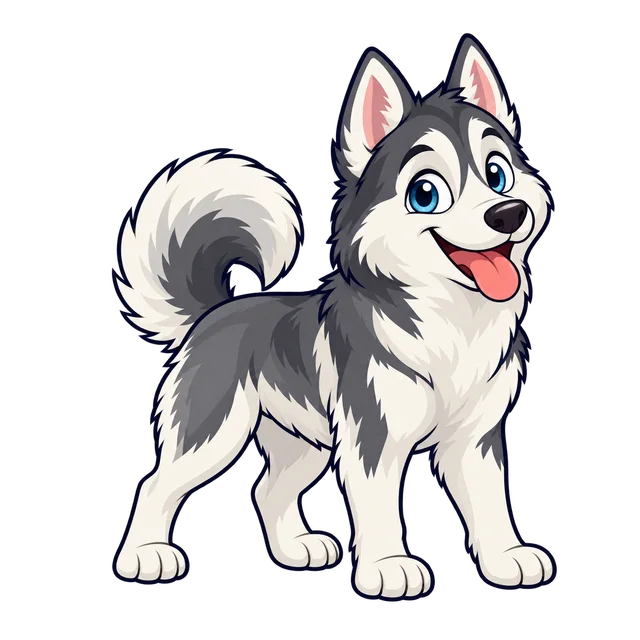 Ilustração de Husky Siberiano