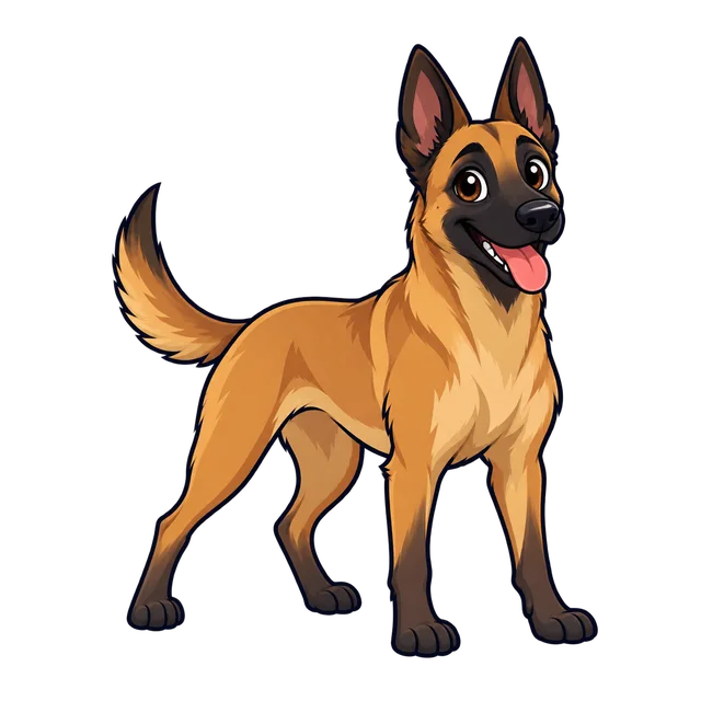 Ilustração de Pastor-belga Malinois