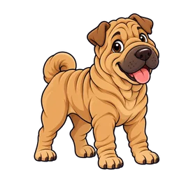 Ilustração de Shar-pei
