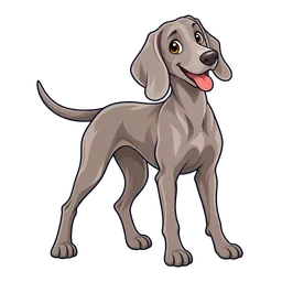 Ilustração de Weimaraner