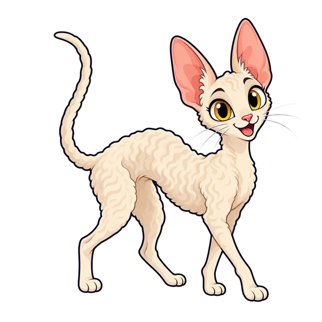 Ilustração de Cornish Rex