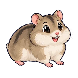 Ilustração de Hamster Anão de Campbell