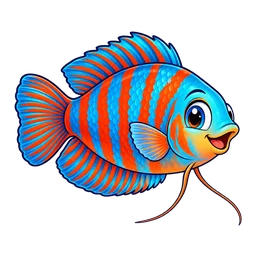 Ilustração de Gourami-anão