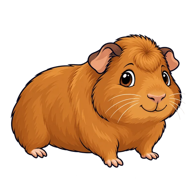 Ilustração de Porquinho-da-índia Crested