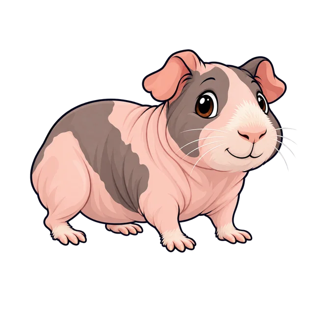 Ilustração de Porquinho-da-índia Skinny