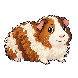 Ilustração de Porquinho-da-índia Texel